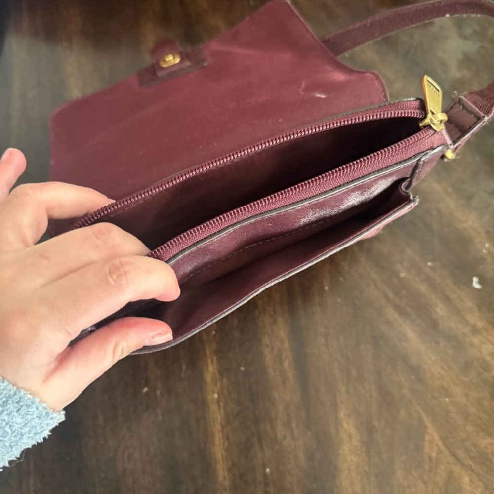 Fossil Burgundy Leather Bag